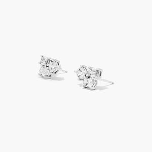Classic 925 Sterling Silver Moissanite Diamond Stud <b>Earrings</b> Premium Bridal <b>Fine</b> Jewelry for Women Wedding Anniversary Birthday - Product Image 1
