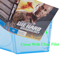 WEISHENG – Lot de 14 mm, 1, 2, 3, 4, 5, 6 disques, étuis de remplacement vides pour Blu-ray, DVD et CD, noirs, 4K UHD, vente en gros