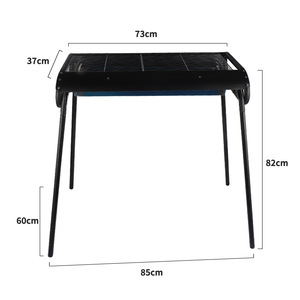 Parrilla de Carbón Portátil Plegable de Acero Inoxidable Aurbrand AB-010, Antióxido, para Acampar al Aire Libre, Horno de Barbacoa Multifunción - Product Image 6