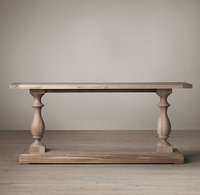 Table console de salon de style américain personnalisée Rhoohill, meubles vintage de style campagnard français, table d'entrée en chêne blanc