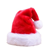 Nouveauté 2026 en stock : Décorations de Noël – Bonnets de Père Noël en peluche polyester multicolores, disponibles en divers styles pour adultes et enfants