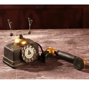 Escultura de Resina Antigua, Adorno de Teléfono Vintage, Decoración de Teléfono Clásico Retro <span class=keywords><strong>para</strong></span> Oficina, Dormitorio, Estudio - Product Image 6