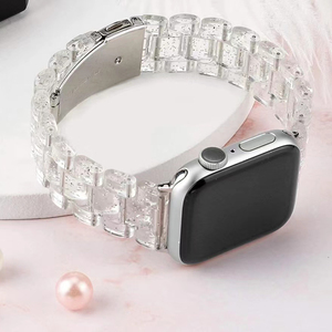 Brillo de lujo Bling para <span class=keywords><strong>Apple</strong></span> <span class=keywords><strong>Watch</strong></span> Band 42mm 46mm 49mm <span class=keywords><strong>Correa</strong></span> de muñeca <span class=keywords><strong>transparente</strong></span> para Iwatch ultra Bands - Product Image 3