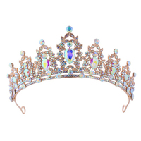 Diadème de Mariage Scintillant en Métal avec Strass et Cristaux pour Femme – Couronne Décorative et Accessoire de Spectacle