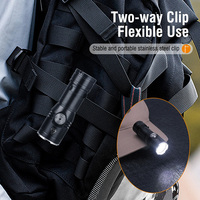 BORUIT ET15 Mini lampe de poche LED Super lumineuse lampe de travail Rechargeable avec clip aimant Camping lanterne de poche d'urgence