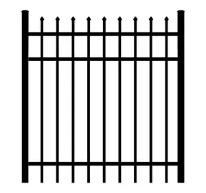 Cheap Wrought Iron Fence Panels Galvanized Steel Fence Ornamental Fence for Sale