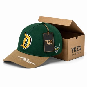 Casquette de baseball personnalisée avec logo brodé en 3D, casquette snapback A-Frame avec broderie latérale et impression de script sur la visière, Gorras Para Hombre OEM - Product Image 1