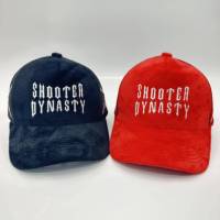 Gorra de malla deportiva de terciopelo con logotipo bordado personalizado, gorra de gamuza, gorras de estilo camionero de cuero en blanco, gorra de camionero de espuma