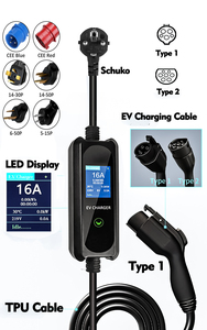 TIMEYES ST-E210M-NEMA 5-15 PLUG 7KW 3.5KW EV Charging <b>Station</b> Cable Support TUV UKCA CE CB IEC62196 TPU Portable EV Charger Type - Product Image 6