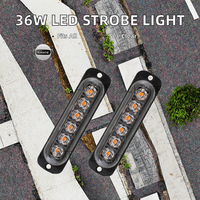 Perfect 36W Emergency LED Flash Strobe Light Thin para Truck Bus Autos Car 12V 24V con 12SMD Accesorios Nueva condición