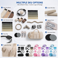 Ensemble de fitness pour la maison avec haltères en silicone personnalisables, tapis de yoga, accessoires de yoga et pilates, kit de pilates