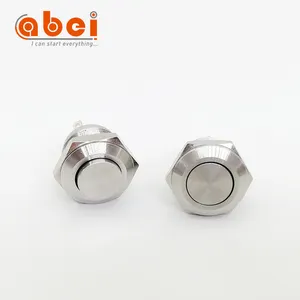 Tombol Tekan logam sentuh pendek, 12mm 16mm 19mm 22mm, tombol tekan logam, jenis saklar taktis sementara dengan tombol tekan reset led