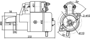 Moteur de démarrage automatique 12V/0.8KW Garantie de 12 mois 028000-7462/S112A102/17354N pour Kubota - Product Image 5