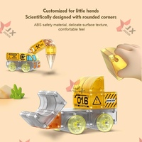새로운 출시 제품 2025 3D 74 PC 빌딩 반투명 자석 빌딩 큐브 어린이 장난감 DIY 유아 크레인 마그네틱 블록