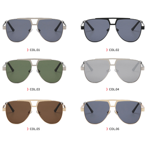 Superhot Eyewear 24461 2025 Lunettes de soleil à monture en métal pour hommes, verres dégradés UV400, <span class=keywords><strong>design</strong></span> carré sans monture pour vêtements d'extérieur - Product Image 6