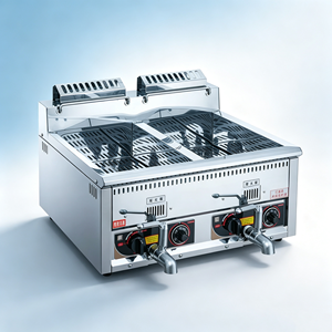 Friteuse professionnelle à gaz à double cuve pour frites, <span class=keywords><strong>tomado</strong></span>, poisson, banane, corndog - Product Image 5