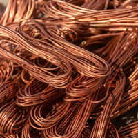 Déchets de fil de cuivre nu brillant 99,9 %, barres et câbles en cuivre rouge, déchets industriels, norme ASTM, tailles personnalisables