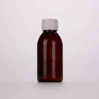 120ml PET toux vide sirop liquide médecine bouteille en plastique avec bouchon inviolable bouchon CRC