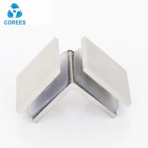 مشبك زجاج من الفولاذ المقاوم للصدأ مصبوب بدقة، مشبك تثبيت للقواطع الزجاجية، مفصلة زجاجية بزاوية 90 درجة، تصميم عصري للحمام سهل التركيب - Product Image 3