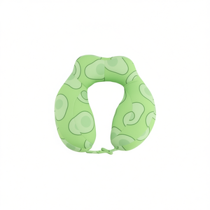 Hb Sport <b>U</b>-<b>Shaped</b> Travel <b>Pillow</b> 30cm Green Printed Neck Support For Kids And Adults - Product Image 1