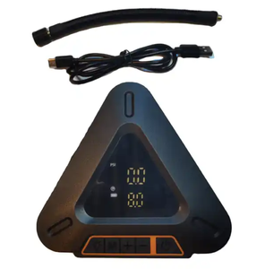 Inflador de neumáticos con forma de triángulo, el más nuevo <span class=keywords><strong>compresor</strong></span> de aire recargable de 150PSI, Cable de 12V, línea de carga <span class=keywords><strong>USB</strong></span>, parada automática Mini - Product Image 1