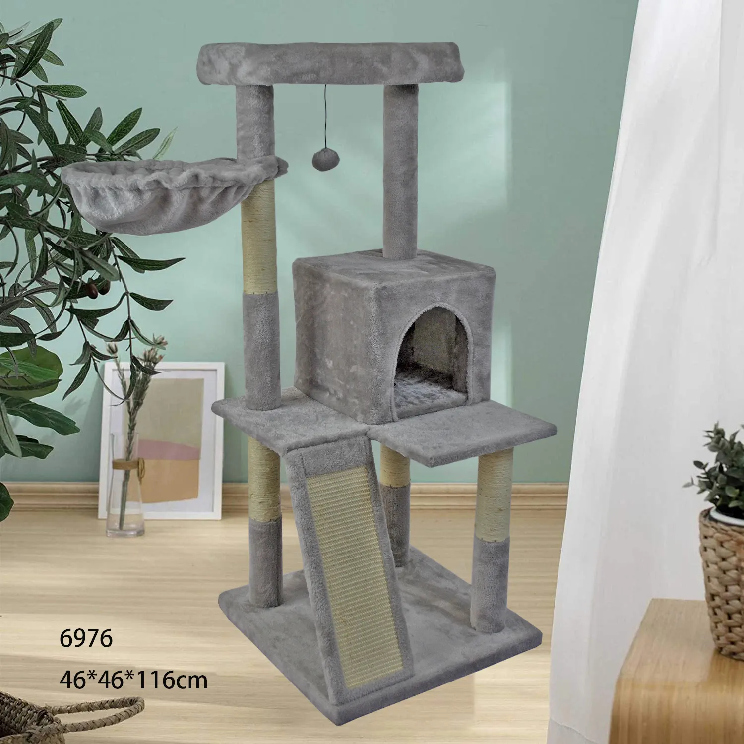 Arbre Chat para Extrieur, mueble para gato, árbol De lujo, Casa De Gatos, Altacalidad, protección para morder y rascar, Rascador Ajustable