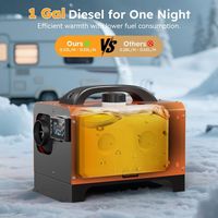 Nouveau Chauffage Diesel Portable Tout-en-un 8KW 12V/24V avec Réservoir Intégré de 5L et Télécommande pour VR, Camions, Bateaux, Camping-cars, Voitures