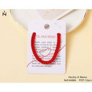 Bracelet tressé El Hilo Rojo, fil rouge, fait main, porte-bonheur, protection contre le mauvais œil, cadeau unisexe - Product Image 1