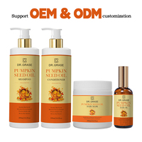 Shampo dan Kondisioner Set Minyak Biji Labu Bebas Sulfat Private Label OEM, Mempromosikan Pertumbuhan Rambut dan Memperbaiki Kerusakan dengan Minyak Batana