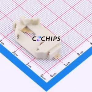 BS-15-B2CA001 Button & Strip Battery Connector SMD Connector Battery Holder CR2032 Phosphor Bronze Gold - Product Image 1