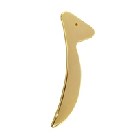 Outil de massage Gua Sha en acier inoxydable doré HZ Fashion, forme cœur, pour le soin du visage