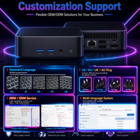 Mini PC Intel Core i3-6100U, Grafis Terintegrasi HD 520, Memori DDR3 Opsional, Dual M.2 NGFF SSD, USB Type-C HDMI RJ45