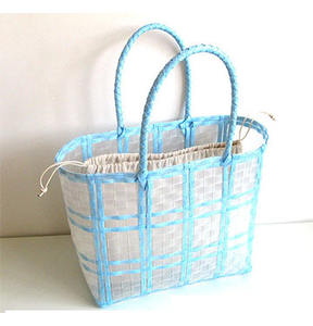 Sac fourre-tout de plage d'été pour femme, personnalisé par un designer, vente en gros 2025, en PVC tressé, polyester, toile et paille, pour la publicité et l'usage quotidien - Product Image 6