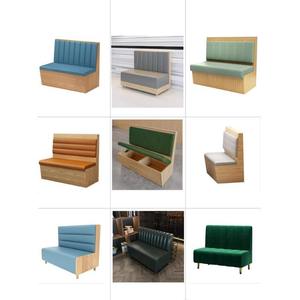 Jantar Café Restaurante Conjuntos Café Móveis Cabine Assento Fast Food Couro Accent Bench