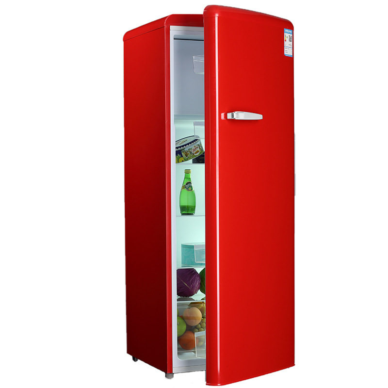 BC-225R бесшумный модуль с большой вместительностью-Холодильный морозильник 220V Дома Ретро однодверная камера Холодильник