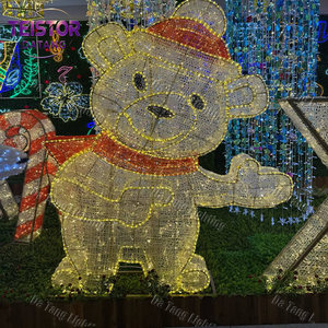 Lumières de Noël à LED 2D pour la décoration extérieure commerciale des fêtes - Product Image 4