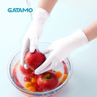 Gants en nitrile blancs G7 en gros, gants en nitrile mélangé pour la manipulation des aliments, gants en vinyle sans poudre