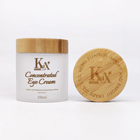 Récipient d'emballage de luxe en plastique biodégradable pour masque capillaire pot de soin de la peau crème cosmétique pour le visage beurre corporel avec couvercle en bambou