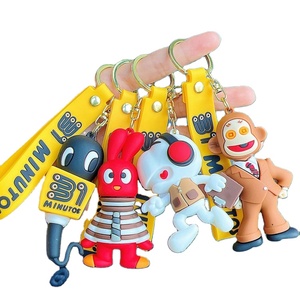 Nueva serie de transmisión colgante de llavero de goma de silicona lindo colgante de serie Miu de dibujos animados bolsa de pareja accesorios de máquina de garra - Product Image 1