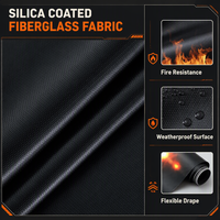 Couverture de soudage réutilisable en tissu de fibre de verre à haute teneur en silice, perforable, ignifuge, tissu enduit de haute teneur en silice