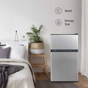 Réfrigérateur compact en acier inoxydable avec compresseur GMCC, faible consommation d'énergie, faible niveau sonore, congélateur supérieur, 80L - Product Image 5