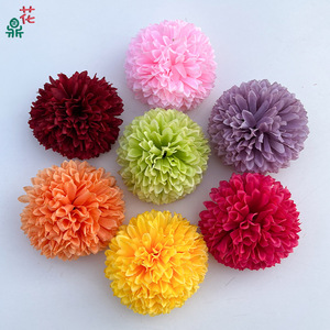 ดอกเบญจมาศแบบซ้อนกัน ดอกไม้ประดิษฐ์จากผ้าไหม สีผสมผสาน อุปกรณ์ประกอบฉากถ่ายภาพ ศิลปะการตกแต่งด้วยดอกไม้ - Product Image 3