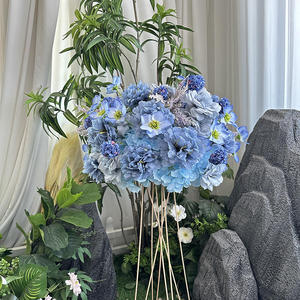 ลูกบอลดอกไม้สีฟ้าประดิษฐ์แบบปรับแต่งได้สำหรับงานแต่งงาน ปีใหม่ วันวาเลนไทน์ และของตกแต่งคริสต์มาส - Product Image 6