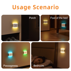 Lámparas Nocturnas LED Inteligentes Recargables con Sensor <span class=keywords><strong>de</strong></span> Movimiento y Cambio <span class=keywords><strong>de</strong></span> Color, Protección <span class=keywords><strong>para</strong></span> los Ojos, Lámpara <span class=keywords><strong>de</strong></span> Noche <span class=keywords><strong>para</strong></span> Dormitorio y Baño - Product Image 2