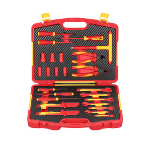 24 Uds nueva herramienta de energía destornillador aislado VDE 1000V llave de extremo abierto alicates manga traje - Product Image 3