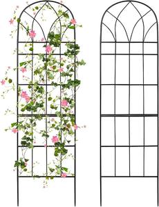 <span class=keywords><strong>Treillis</strong></span> de jardin <span class=keywords><strong>en</strong></span> <span class=keywords><strong>treillis</strong></span> métallique <span class=keywords><strong>en</strong></span> acier inoxydable noir <span class=keywords><strong>pour</strong></span> <span class=keywords><strong>plantes</strong></span> <span class=keywords><strong>grimpantes</strong></span>, support extérieur <span class=keywords><strong>pour</strong></span> fleurs, facile à assembler - Product Image 2
