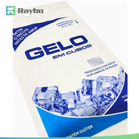Sac à glaçons en plastique RAYBO, prix d'usine, sac à glaçons transparent jetable, sacs d'emballage pour glaçons de 3 kg et 5 kg avec poignée