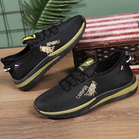 BAEWOON B77 Chaussures de sport pour hommes, baskets décontractées tendance pour l'été, chaussures de course noires à bout rond pour homme, nouvelle collection printemps