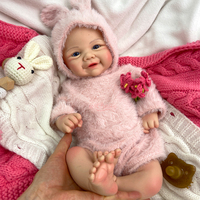Poupée Reborn Fille de 43 cm/17 Pouces, en Silicone Souple, Jouet pour Tout-Petits, Haute Simulation Réaliste, Idéale pour les Cadeaux de Noël pour Enfants