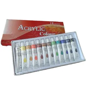 good quality 12ml 12 colours acrylic painting techniques ideas